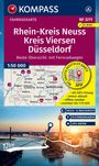 : KOMPASS Fahrradkarte 3211 Rhein-Kreis Neuss, Kreis Viersen, Düsseldorf 1:50.000, KRT