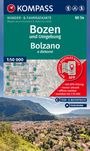 : KOMPASS Wanderkarte 54 Bozen und Umgebung / Bolzano e dintorni 1:50.000, KRT