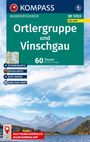Manfred Föger: KOMPASS Wanderführer Ortlergruppe und Vinschgau, 60 Touren mit Extra-Tourenkarte, Buch