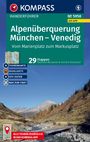 Raphaela Moczynski: KOMPASS Wanderführer Alpenüberquerung München, Venedig, Vom Marienplatz zum Markusplatz, 29 Etappen mit Extra-Tourenkarte, Buch