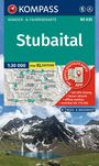 Stubaital Wander- & Fahrradkarte Nr. 035. Maßstab 1:30 000. Reiß- & wasserfest. Berglandschaft mit See.