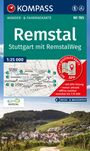 : KOMPASS Wanderkarte 785 Remstal, Stuttgart, mit RemstalWeg 1:50.000, KRT