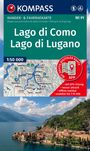 KOMPASS Wanderkarte 91 Lago di Como, Lago di Lugano 1:50.000, KRT
