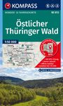 Östlicher Thüringer Wald, Wander- & Fahrradkarte, mit Karte und einer grünen Waldlandschaft im Hintergrund.