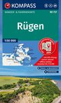 "Rügen" Wander- & Fahrradkarte, Nr. 737. Gratis App: GPS, offline, zoombar. Reiß- & wasserfest. Küstenpanorama mit Feldern.