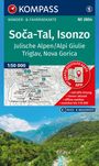 KOMPASS Wanderkarte 2804 So¿a-Tal, Isonzo, Alpi Giulie / Julische Alpen, Triglav, Nova Gorica 1:50.000, KRT