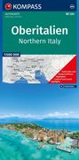 KOMPASS Autokarte Oberitalien, Italia settentrionale, Northern Italy, Italie du Nord 1:500.000, KRT