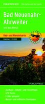Bad Neuenahr-Ahrweiler Karte für Rad- und Wandertouren, Maßstab 1:25.000. Ein lächelndes, sonniges Logo.