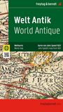 Text: "Welt Antik", "World Antique", "Weltkarte", "Karte von John Speed 1651". Illustration einer alten Weltkarte.