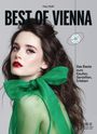 Titel: "BEST OF VIENNA". Untertitel: "Das Beste zum Kaufen, Genießen, Erleben." Frau in grünem Kleid, rotem Lippenstift.
