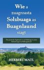 Titel in bayerischer Mundart, darunter eine Landschaft mit Hügel, Wald und Burgruine. Autor: Herbert Matl.