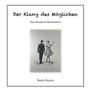 "Der Klang des Möglichen. Eine literarische Buchminiatur. Brigitte Slepicka." Schwarz-weiß Illustration eines Tanzpaares.