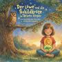 „Der Löwe und die Schildkröte in deinem Körper“ ist ein Kinderbuch. Ein Kind meditiert unter einem Baum mit einer Eule.