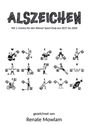 "ALSZEICHEN: Teil 1: Comics für den Wiener Sport-Club von 2017 bis 2026". Illustration mit Tieren und Menschen. Gezeichnet von Renate Mowlam.