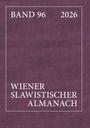 Text: "BAND 96 2026" und "WIENER SLAWISTISCHER ALMANACH". Purpur Hintergrund mit dünnem weißen Rahmen.