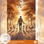 A1-A2, El Paseador de Perros – Der Hundesitter. Illustration: Person geht mit vielen Hunden durch einen herbstlichen Park.