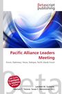 "Pacific Alliance Leaders Meeting. Forum, Diplomacy, Venue, Dialogue, Pacific Islands Forum." Abstrakte blaue Wellen.