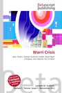 "Betascript Publishing", "Warri Crisis", "Ijaw, Itsekiri...", weißer Hintergrund, farbenfrohes abstraktes Design, roter Kreis.