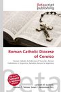 "Roman Catholic Diocese of Coroico" steht in rotem Text. Offenes Buch mit einem Kruzifix darauf.