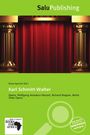 Der Text beschreibt ein Werk über Karl Schmitt-Walter, Mozart und Wagner. Grüner Hintergrund mit Vorhang und Säulen.