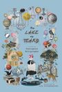 Buchtitel: "The Lake of Tears" von Veeraporn Nitiprapha, übersetzt von Lucy Srisuphanpreeda. Collage-Stil, Fantasieelemente.