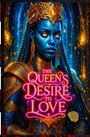 "The Queen's Desire to Love." Eine blauhäutige Königin mit goldener Krone, glühenden Augen und prächtigem Schmuck.