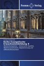 Text: "Fromm Verlag. Reihe Evangelische Erwachsenenbildung 8. Medienkompetenz – Historische Aspekte, Mediensozialisation, Digitalisierung und Öffentlichkeitsarbeit." Architekturdetails mit Buntglasfenstern und verzierten Elementen.