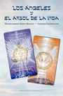 Text oben: "LOS ÁNGELES Y EL ÁRBOL DE LA VIDA". Zwei Karten mit Engelsflügeln und goldenen Symbolen. Unten: "EDICIONES OBELISCO".