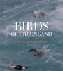Text: "BIRDS OF GREENLAND" und "DAVID BOERTMANN". Zwei schwimmende Enten auf unruhigem Wasser.