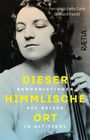 Text: „DIESER HIMMLISCHE ORT - Komponistinnen auf Reisen in Alt-Tirol“. Schwarz-Weiß-Fotografie einer Frau mit Cello.