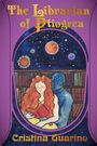 „The Librarian of Ptiogrea“, „Cristina Guarino“. Illustration: Frau mit rotem Haar liest, neben einem blauen Wesen.