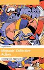 "Oberer Text: 'Protest and Social Movements'. Titel: 'Migrants’ Collective Action: A Temporal Approach' von Angela Adami. Farbiges abstraktes Design."