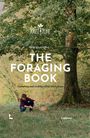 Text: "THE FORAGING BOOK", "Gathering and cooking edible wild plants". Mann sammelt Pflanzen im Wald.