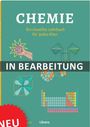 "CHEMIE Ein visuelles Lehrbuch für jedes Alter" über Illustrationen von chemischen Konzepten. Text "IN BEARBEITUNG".