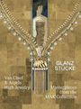 Texte: "GLANZSTÜCKE", "Van Cleef & Arpels High Jewelry", "Masterpieces from the MAK Collection".   
Illustration mit goldener Halskette.