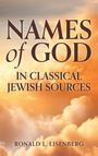 "Names of God in Classical Jewish Sources" von Ronald L. Eisenberg. Himmel mit orangefarbenen Wolken im Hintergrund.
