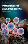 "Principles of Nanomedicine, Second Edition." Illustration bunter, abstrakter Zellen und Strukturen auf dunklem Hintergrund.