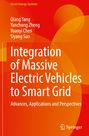Buchtitel: "Integration of Massive Electric Vehicles to Smart Grid". Autoren: Qiang Yang, Yanchong Zheng. Orange-roter Hintergrund.