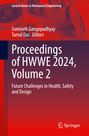 Proceedings of HWWE 2024, Volume 2: Future Challenges in Health, Safety and Design. Orange Hintergrund mit Zahnrädern.