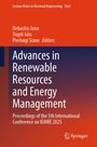 Titel: "Advances in Renewable Resources and Energy Management" bei Springer. Oben orange, unten dunkelblau.
