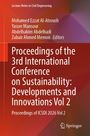 Proceedings of the 3rd International Conference on Sustainability: Developments and Innovations Vol 2, Buch