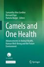 Samantha Alex Gordine, Bernard Faye, Pamela Burger. "Camels and One Health." Grüner Hintergrund, Logos unten.