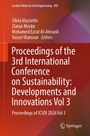 "Proceedings of the 3rd International Conference on Sustainability: Developments and Innovations Vol 3." Orange Farbverlauf.