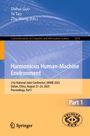 Titel: Harmonious Human-Machine Environment. Konferenzort: Dalian, China, 21.–25. August 2025. Herausgeber: Shihui Guo, Ye Tao, Zhu Wang. Oben blau, unten orange Töne. Springer-Logo.