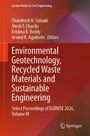Buchtitel: "Environmental Geotechnology, Recycled Waste Materials and Sustainable Engineering". Rotes, abstraktes Design.