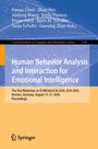 Titel: "Human Behavior Analysis and Interaction for Emotional Intelligence". Mit Namen der Herausgeber in Weiß auf Blau. Unten: Springer-Logo.