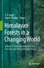 „Himalayan Forests in a Changing World“, grüne Waldszene, Logos unten.