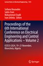 Oben steht: "Lecture Notes in Electrical Engineering 1472". Namen: "Sofiane Bououden, Salim Ziani...". Unten: "Springer" mit Logo.