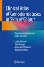 "Clinical Atlas of Genodermatoses in Skin of Colour" mit farbigen Linien auf blauem Hintergrund, Springer-Logo.