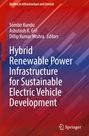 Titel: Hybrid Renewable Power Infrastructure for Sustainable Electric Vehicle Development. Oben links Namen der Herausgeber. Hintergrund: Rot-blaue geometrische Muster.